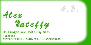 alex mateffy business card