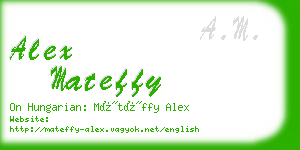 alex mateffy business card